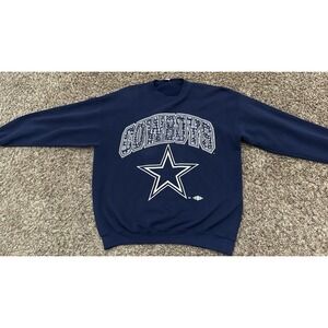 Vintage 90's ZBZ Dallas Cowboys NFL Crewneck Blue Mens Size XL